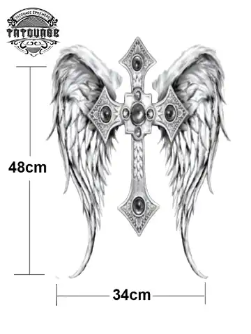 tatouage ephemere dos avec des ailes Tatouage éphémère dos avec des ailes