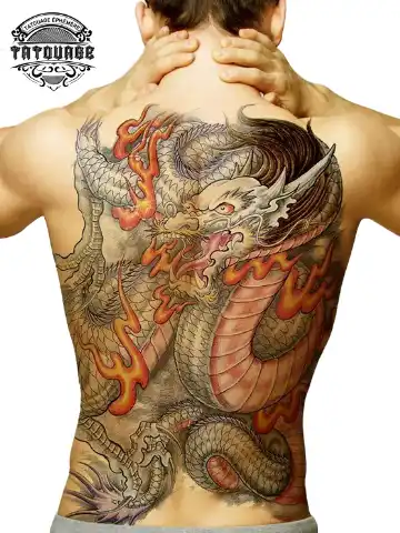 Tatouage éphémère dos complet