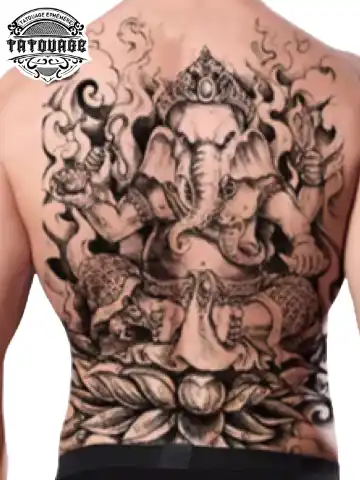 tatouage ephemere dos d?elephant photo Tatouage éphémère dos d’éléphant