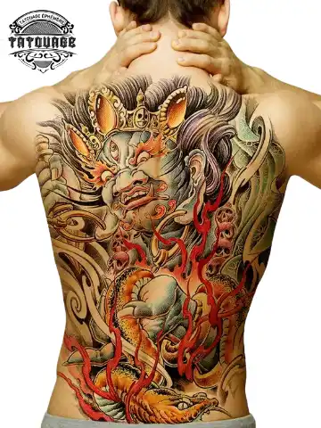 Tatouage éphémère dos original