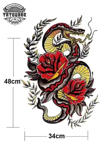 Tatouage éphémère dos rose