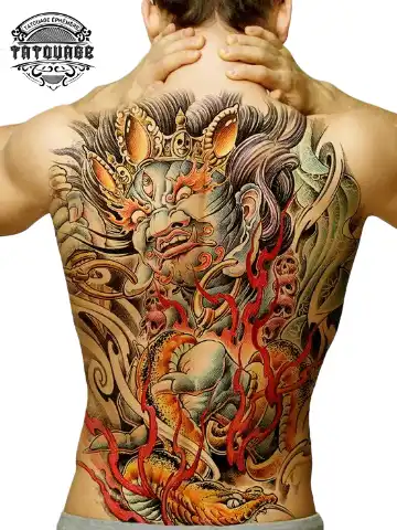 Tatouage éphémère dos thaï