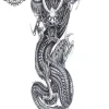 Tatouage éphémère dragon bras complet