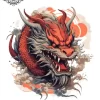 tatouage ephemere dragon japonais epaule Tatouage éphémère dragon japonais épaule