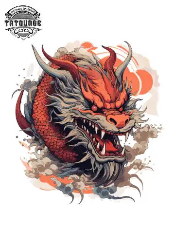 tatouage ephemere dragon japonais epaule Tatouage éphémère dragon japonais épaule