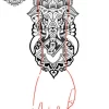 tatouage ephemere elephant manchette photo Tatouage éphémère éléphant manchette
