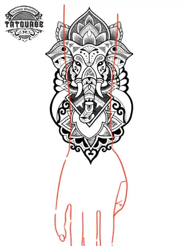 tatouage ephemere elephant manchette photo Tatouage éphémère éléphant manchette