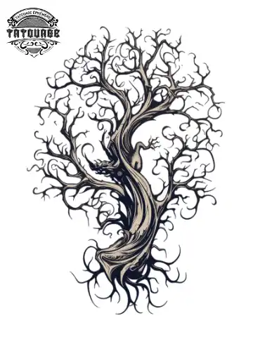 tatouage ephemere epaule arbre Tatouage éphémère épaule arbre