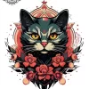 tatouage ephemere epaule chat Tatouage éphémère épaule chat