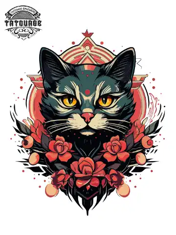 tatouage ephemere epaule chat Tatouage éphémère épaule chat