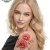 tatouage ephemere epaule femme fleur photo Tatouage éphémère épaule femme fleur