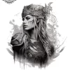 tatouage ephemere epaule femme viking Tatouage éphémère épaule femme viking