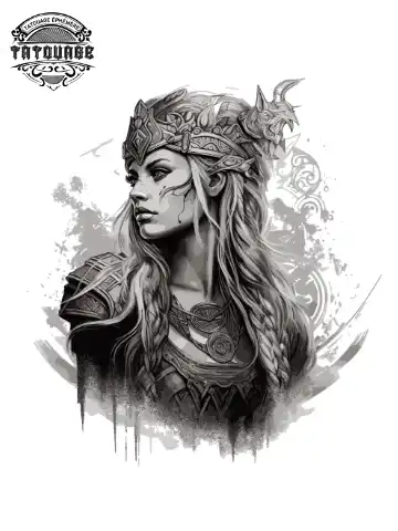 tatouage ephemere epaule femme viking Tatouage éphémère épaule femme viking