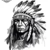 tatouage ephemere epaule homme indien Tatouage éphémère épaule homme indien
