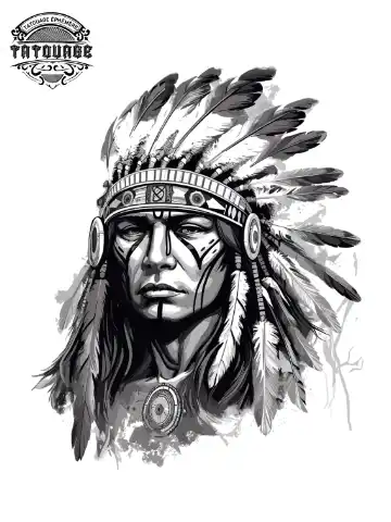 tatouage ephemere epaule homme indien Tatouage éphémère épaule homme indien