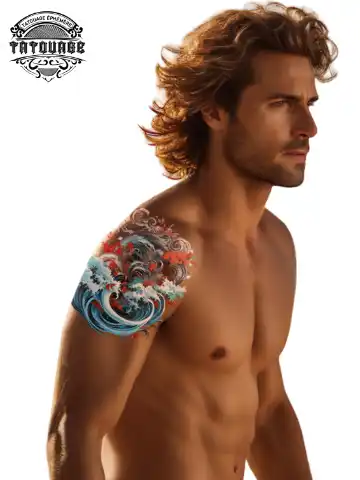 tatouage ephemere epaule japonais photo Tatouage éphémère épaule japonais
