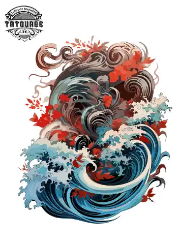 Tatouage éphémère épaule japonais
