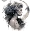 tatouage ephemere epaule lune Tatouage éphémère épaule lune