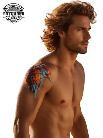tatouage ephemere epaule oiseau photo Tatouage éphémère épaule oiseau