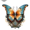 tatouage ephemere epaule papillon 3d Tatouage éphémère épaule papillon 3d