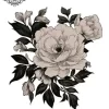 tatouage ephemere epaule pivoine Tatouage éphémère épaule femme pivoine