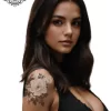 tatouage ephemere epaule pivoine photo Tatouage éphémère épaule femme pivoine