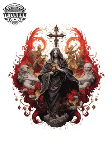 tatouage ephemere epaule religieux Tatouage éphémère épaule religieux
