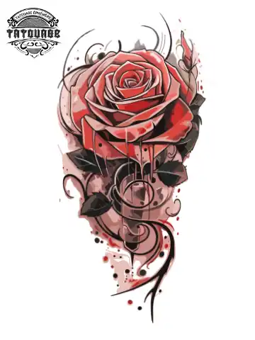 tatouage ephemere epaule rose homme Tatouage éphémère épaule rose homme