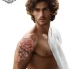 tatouage ephemere epaule rose homme photo Tatouage éphémère épaule rose homme