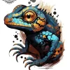 tatouage ephemere epaule salamandre Tatouage éphémère épaule salamandre
