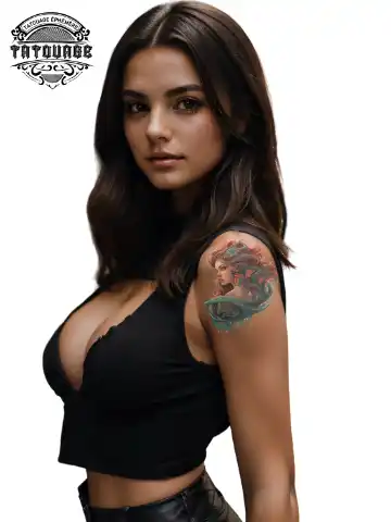 tatouage ephemere epaule sirene photo Tatouage éphémère épaule sirène