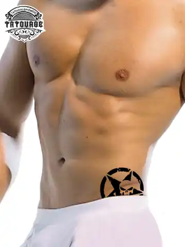 tatouage ephemere etoile hanche homme photo Tatouage éphémère étoile hanche homme