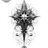 Tatouage éphémère étoile mollet