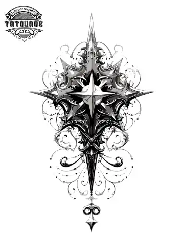 Tatouage éphémère étoile mollet
