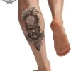 tatouage ephemere gladiateur mollet photo Tatouage éphémère gladiateur mollet