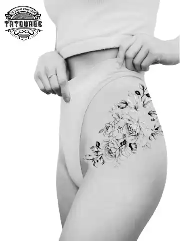 Tatouage éphémère hanche femme