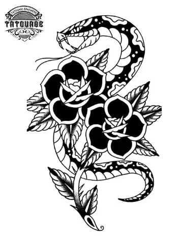 tatouage ephemere hanche femme serpent Tatouage éphémère hanche femme serpent