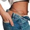 tatouage ephemere hanche infini photo Tatouage éphémère hanche infini