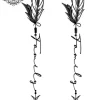 Tatouage éphémère hanche plume