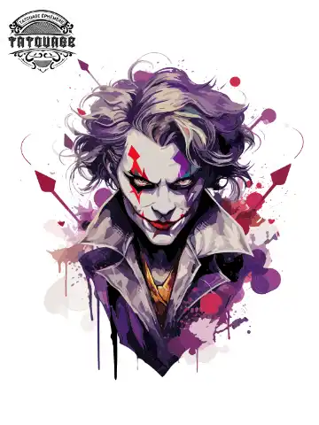 tatouage ephemere joker epaule Tatouage éphémère joker épaule