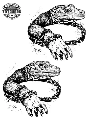 tatouage ephemere lezard cheville Tatouage éphémère lézard cheville