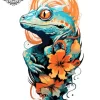 tatouage ephemere lezard mollet Tatouage éphémère lézard mollet