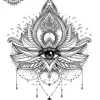 tatouage ephemere lotus hanche Tatouage éphémère lotus hanche