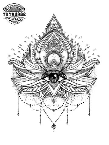tatouage ephemere lotus hanche Tatouage éphémère lotus hanche