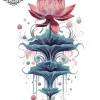 tatouage ephemere lotus mollet Tatouage éphémère lotus mollet