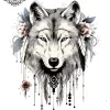 tatouage ephemere loup epaule homme Tatouage éphémère loup épaule homme