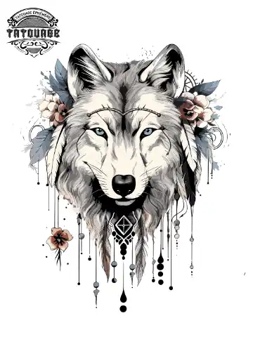 tatouage ephemere loup epaule homme Tatouage éphémère loup épaule homme