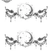 Tatouage éphémère lune cheville femme