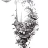 tatouage ephemere lune mollet Tatouage éphémère lune mollet