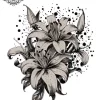 tatouage ephemere lys epaule Tatouage éphémère lys épaule